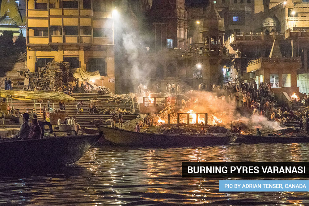 Burning pyres Varanasi